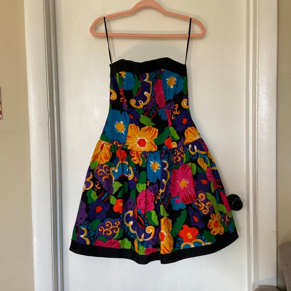 A.J. Bari Fit and Flare Brocade Dress
